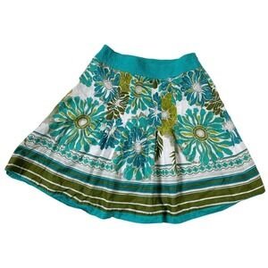 Ann‎ Taylor Petites Floral Full Skirt 100% Cotton SZ 6P
